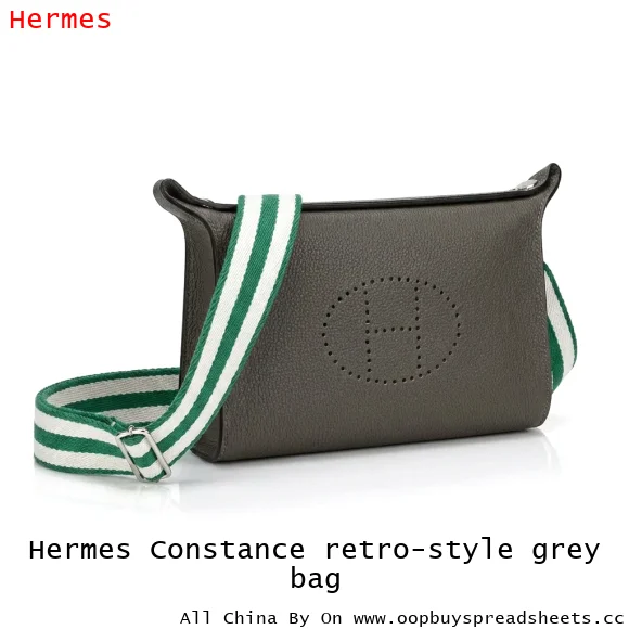 Hermes Constance retro-style grey bag