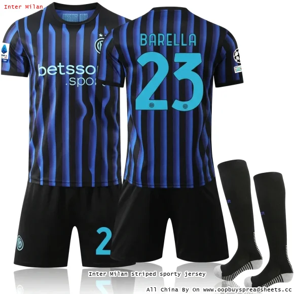 Inter Milan striped sporty jersey