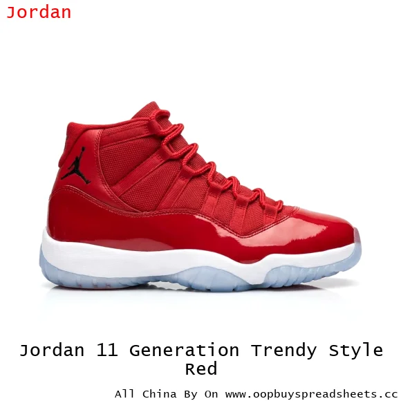 Jordan 11 Generation Trendy Style Red