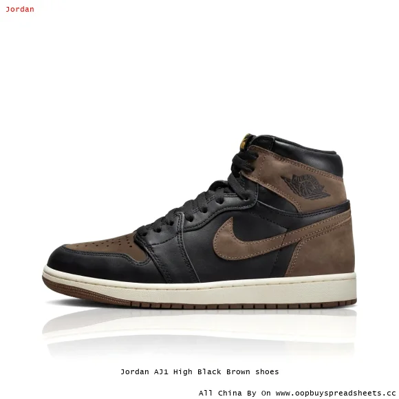 Jordan AJ1 High Black Brown shoes