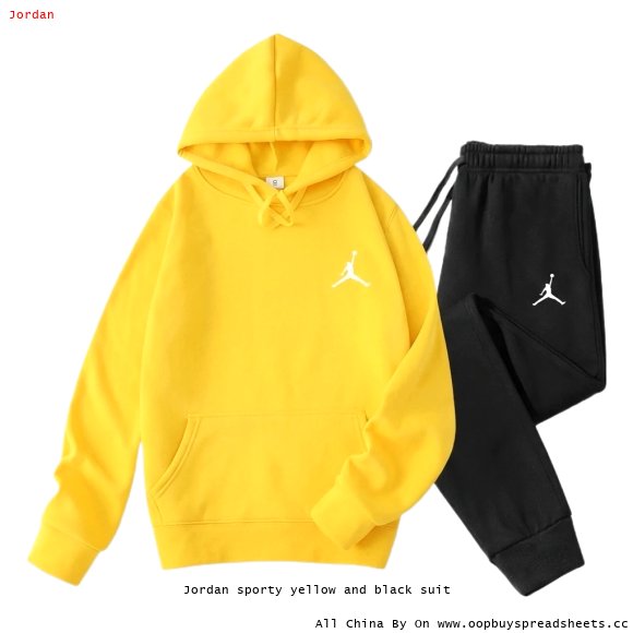 Jordan sporty yellow and black suit