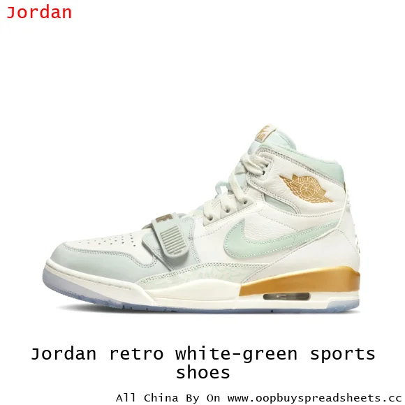 Jordan retro white-green sports shoes