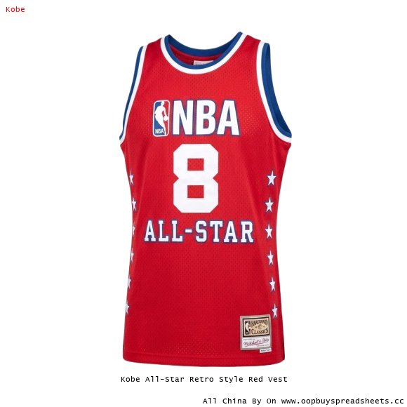 Kobe All-Star Retro Style Red Vest