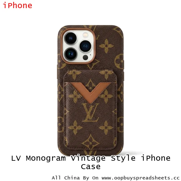 LV Monogram Vintage Style iPhone Case