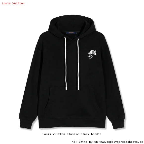 Louis Vuitton classic black hoodie