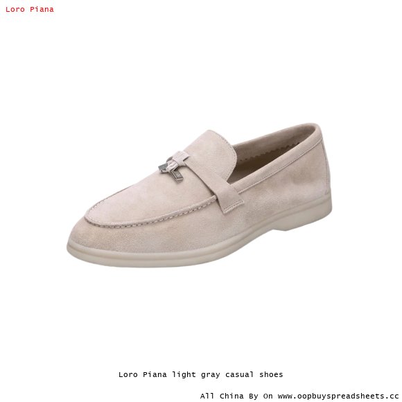 Loro Piana light gray casual shoes