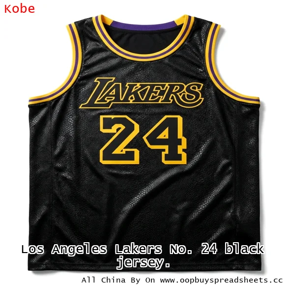 Los Angeles Lakers No. 24 black jersey.