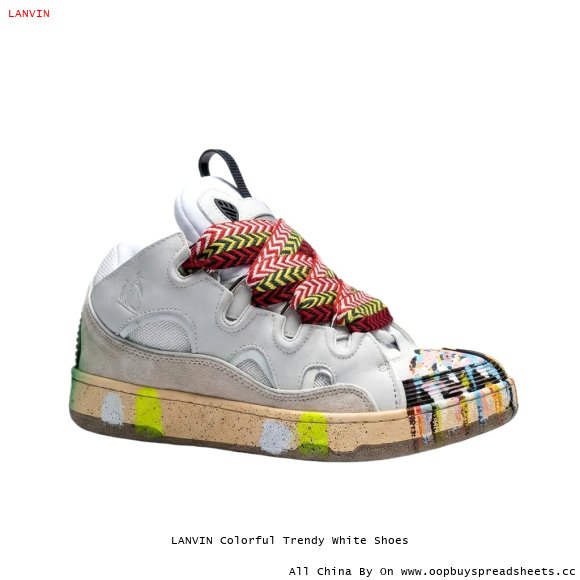 LANVIN Colorful Trendy White Shoes