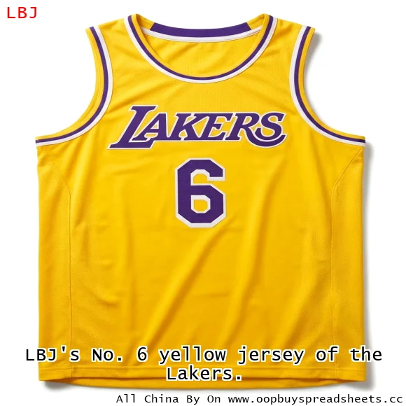 LBJ's No. 6 yellow jersey of the Lakers.