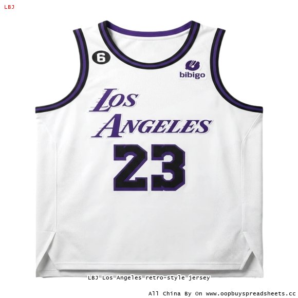 LBJ Los Angeles retro-style jersey