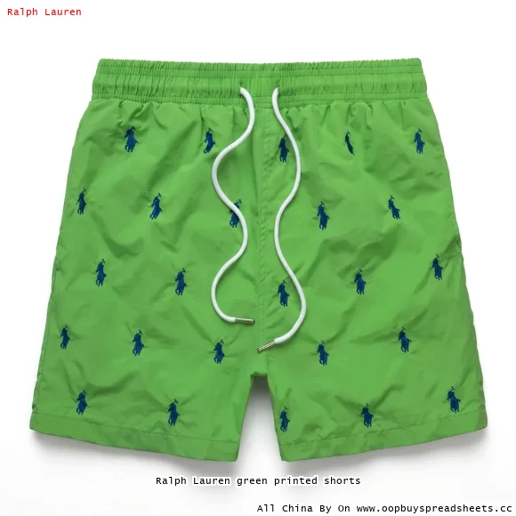 Ralph Lauren green printed shorts