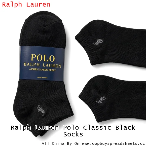 Ralph Lauren Polo Classic Black Socks