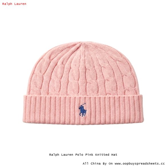Ralph Lauren Polo Pink Knitted Hat