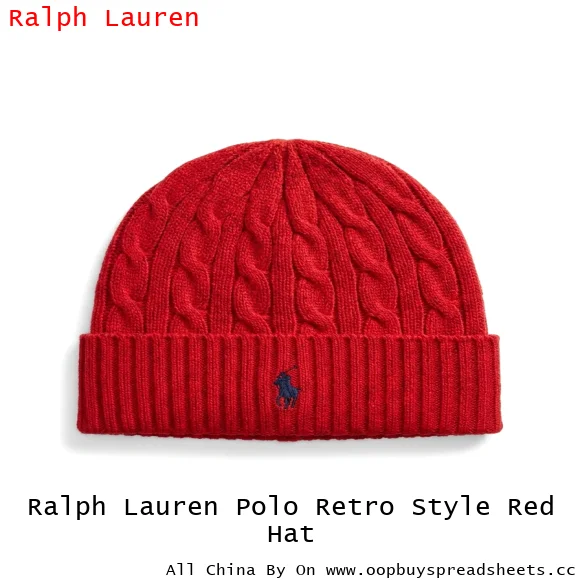 Ralph Lauren Polo Retro Style Red Hat