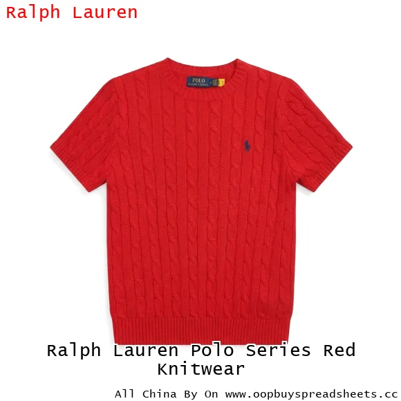 Ralph Lauren Polo Series Red Knitwear