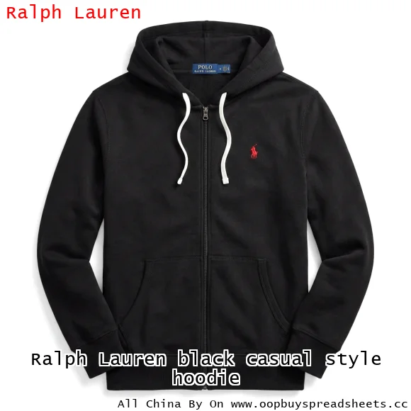 Ralph Lauren black casual style hoodie