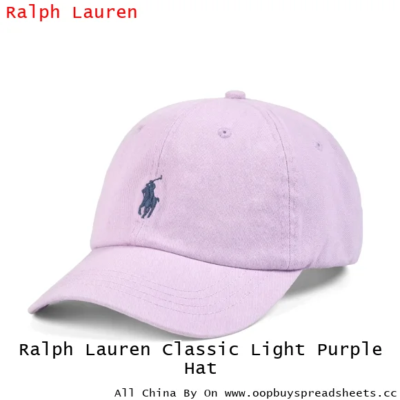 Ralph Lauren Classic Light Purple Hat