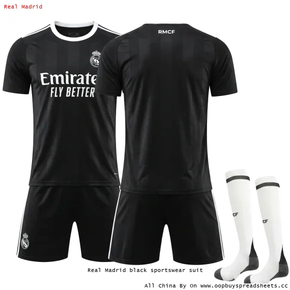 Real Madrid black sportswear suit