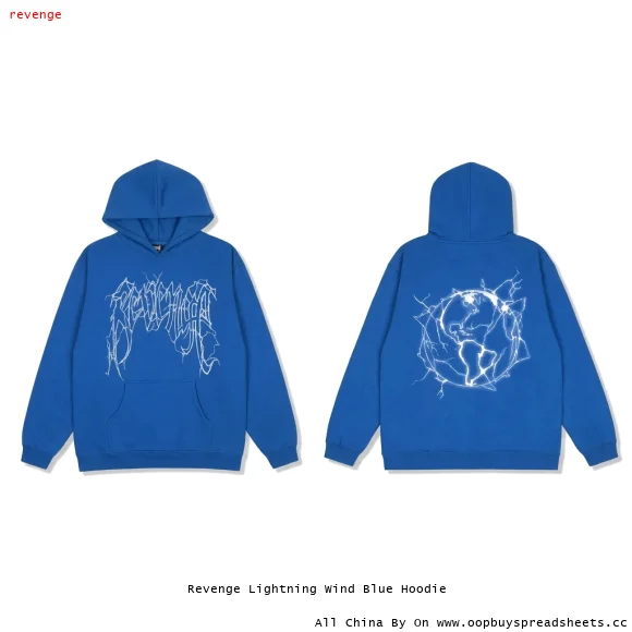 Revenge Lightning Wind Blue Hoodie