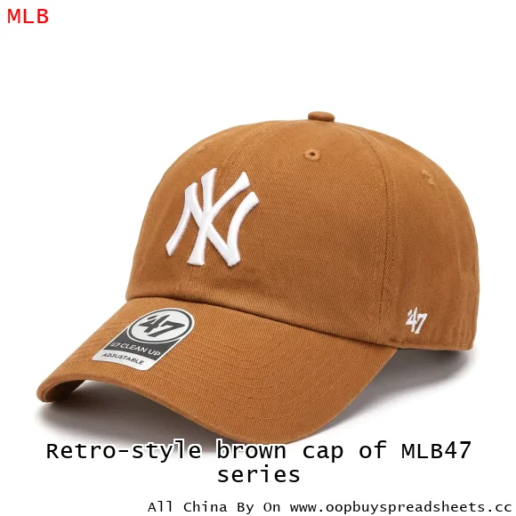 Retro-style brown cap of MLB47 series