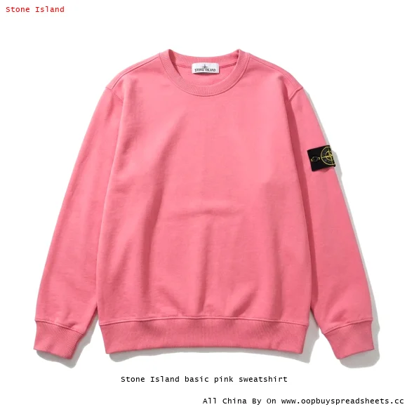 Stone Island basic pink sweatshirt