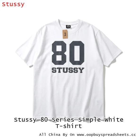 Stussy 80 Series Simple White T-shirt