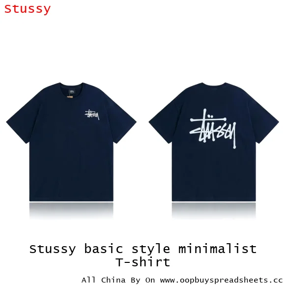 Stussy basic style minimalist T-shirt