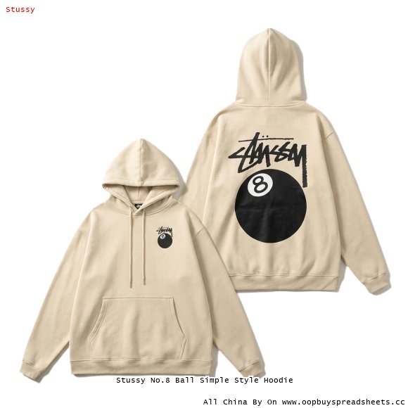 Stussy No.8 Ball Simple Style Hoodie