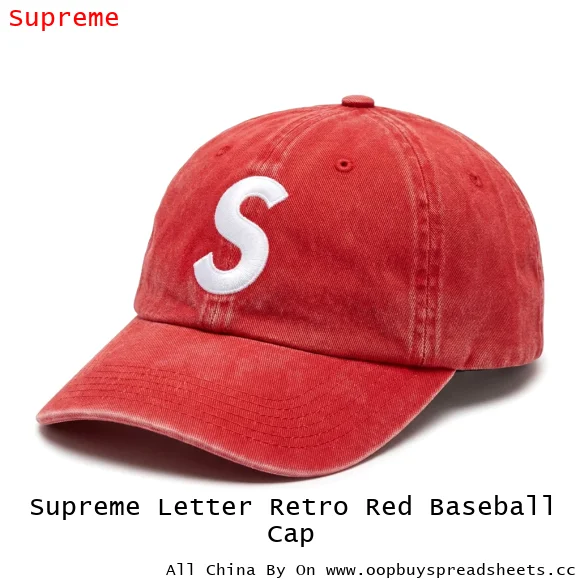 Supreme Letter Retro Red Baseball Cap