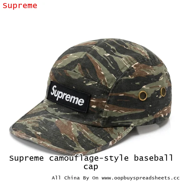 Supreme camouflage-style baseball cap