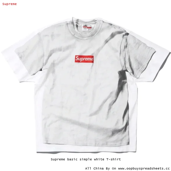Supreme basic simple white T-shirt