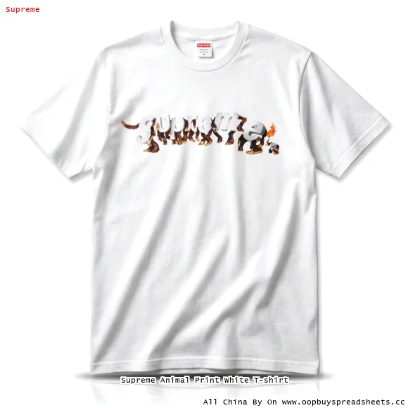 Supreme Animal Print White T-shirt