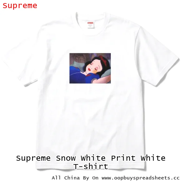 Supreme Snow White Print White T-shirt
