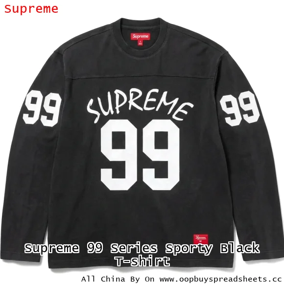Supreme 99 Series Sporty Black T-shirt
