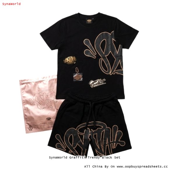SynaWorld Graffiti Trendy Black Set