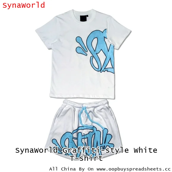 SynaWorld Graffiti-style White T-shirt