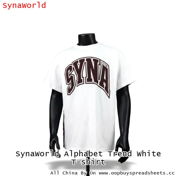 SynaWorld Alphabet Trend White T-shirt