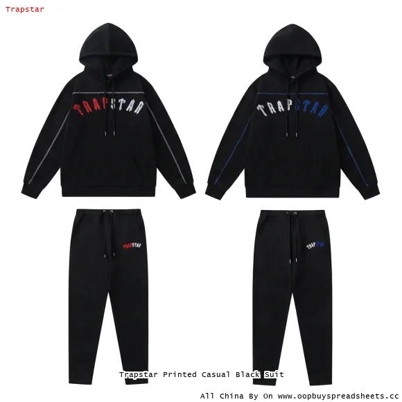 Trapstar Printed Casual Black Suit
