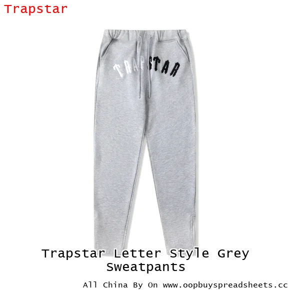 Trapstar Letter Style Grey Sweatpants