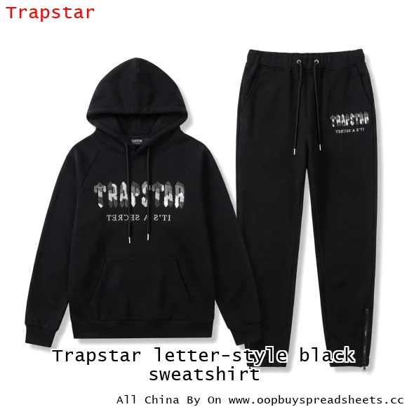 Trapstar letter-style black sweatshirt