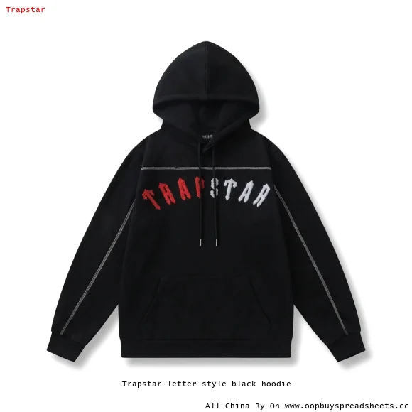 Trapstar letter-style black hoodie