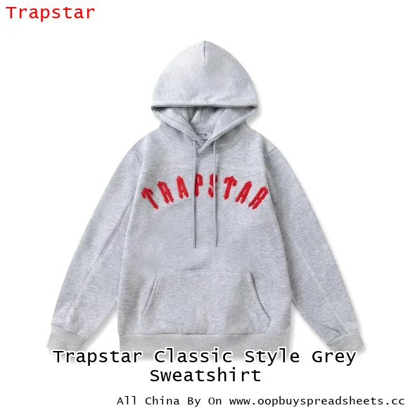 Trapstar Classic Style Grey Sweatshirt