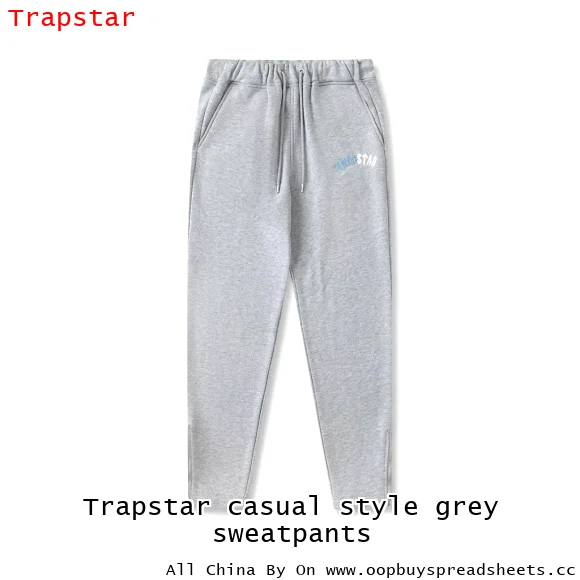 Trapstar casual style grey sweatpants