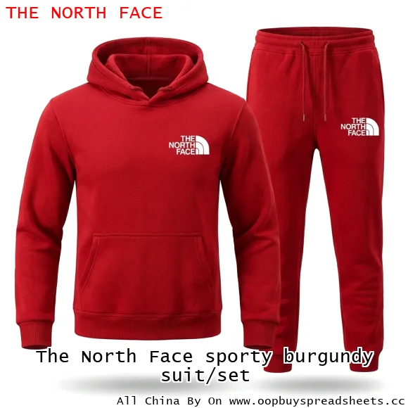 The North Face sporty burgundy suit/set