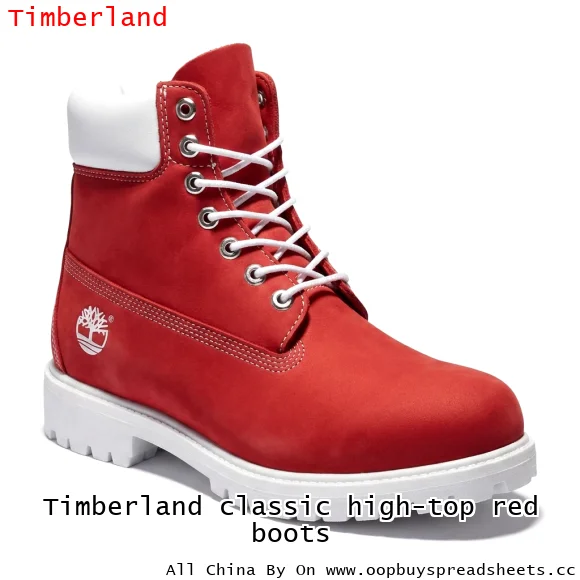 Timberland classic high-top red boots