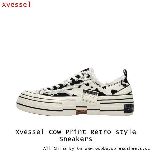 Xvessel Cow Print Retro-style Sneakers