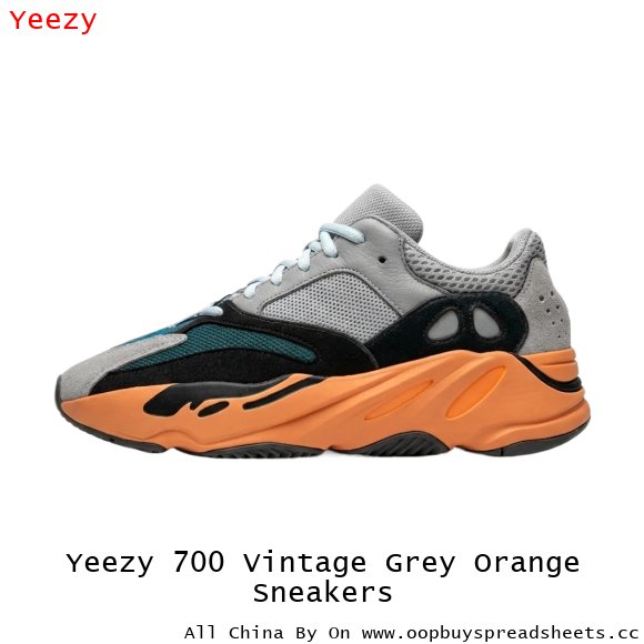 Yeezy 700 Vintage Grey Orange Sneakers