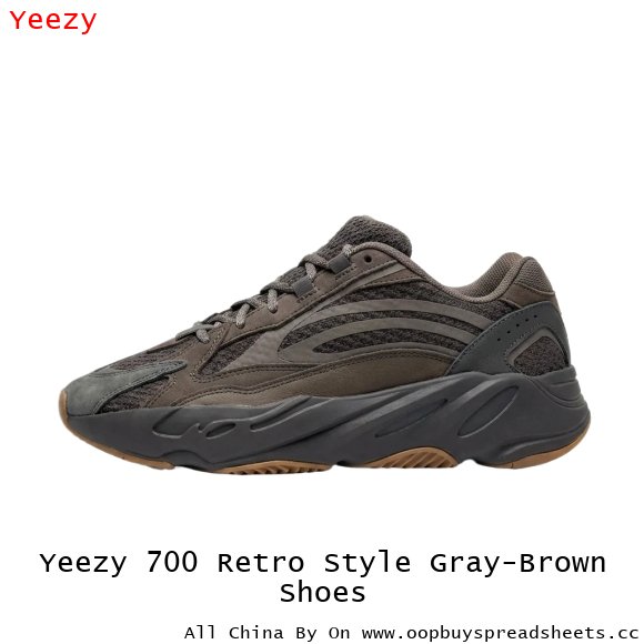 Yeezy 700 Retro Style Gray-Brown Shoes