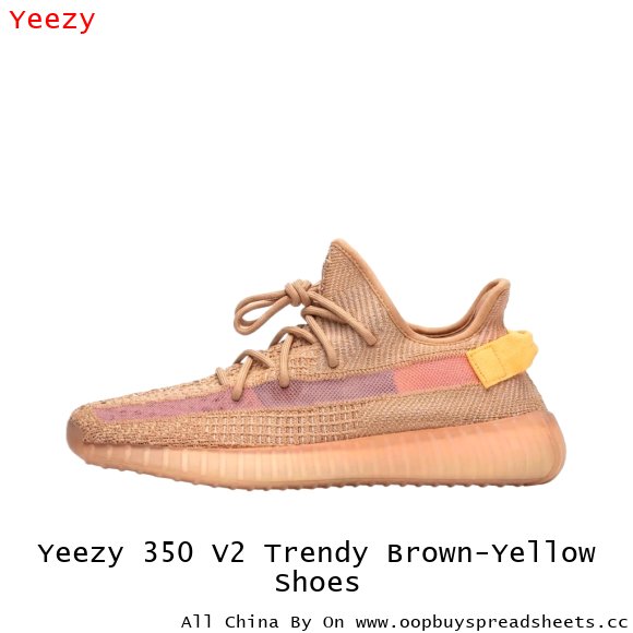 Yeezy 350 V2 Trendy Brown-Yellow Shoes