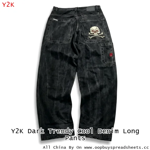 Y2K Dark Trendy Cool Denim Long Pants